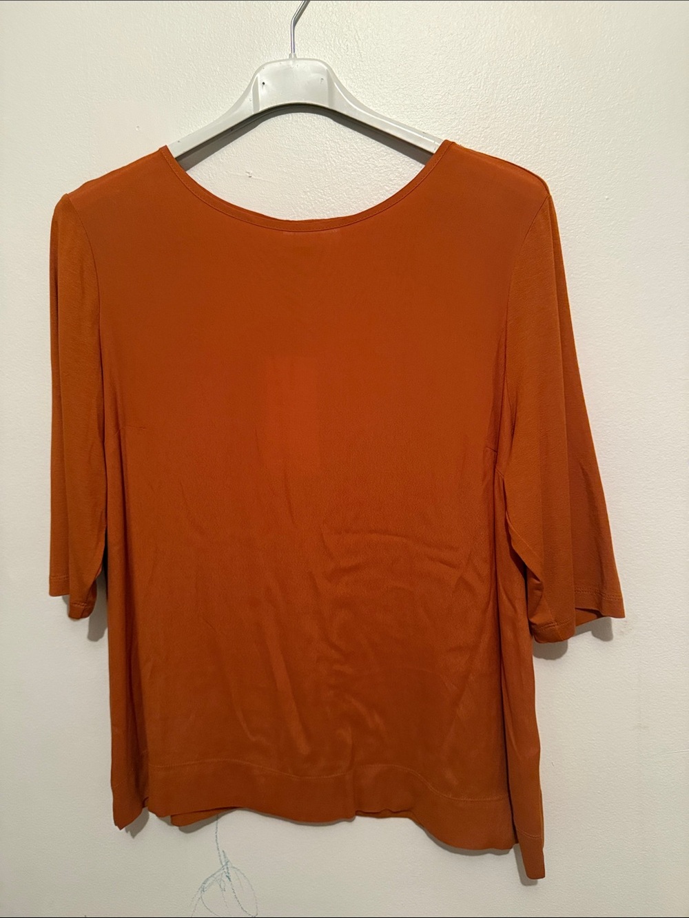 Women's Burnt Orange Short Sleeve Crew Neck Top
